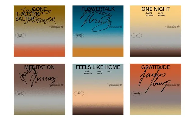 Minimal gradient-heavy type specimen, minimal, gradient-heavy, warm