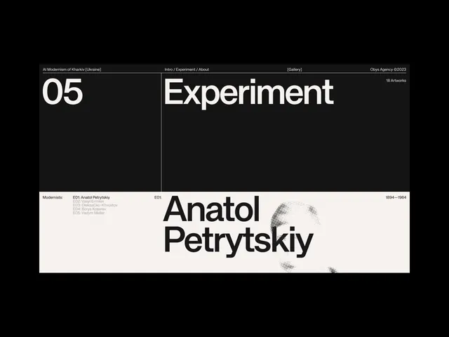 Minimal editorial type specimen, minimal, editorial, dark