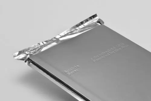 Austria Solar foil annual report, minimal, technical, monochrome