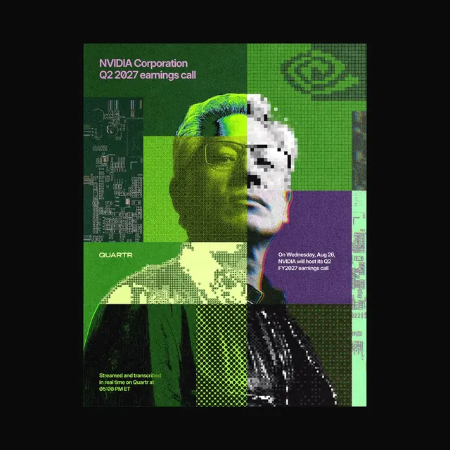NVIDIA Earnings Call Posters, editorial, dark