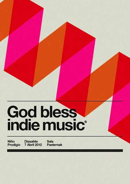 God bless indie music poster