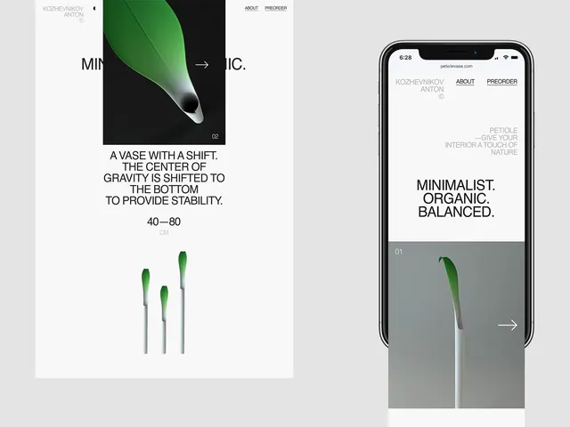Minimal organic editorial spread, minimal, organic, light