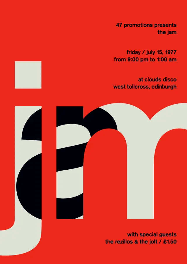 Red and Black Typographic Poster