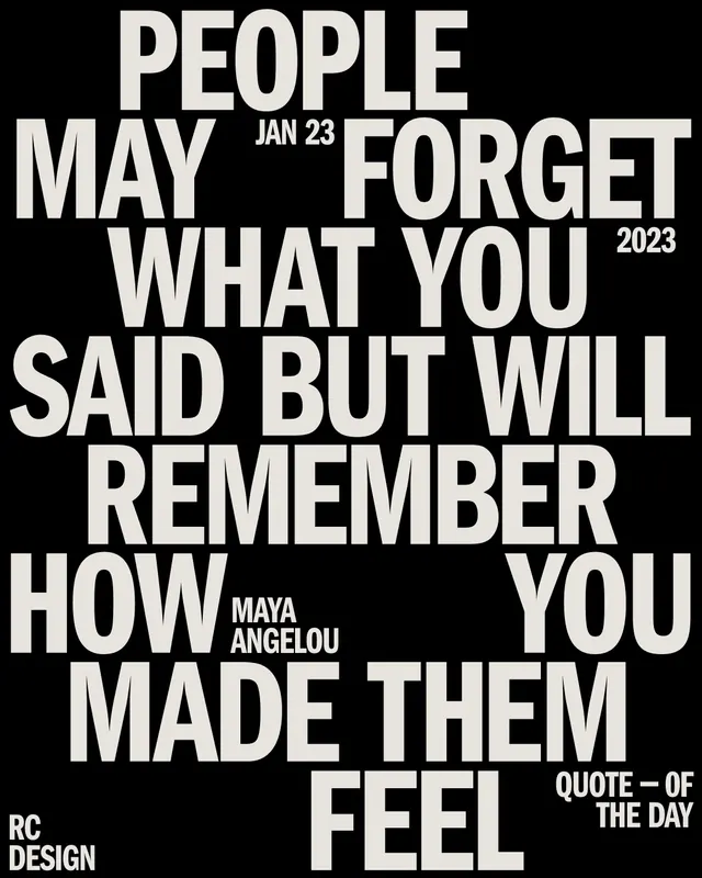 Maya Angelou Quote Typography