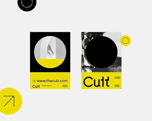 Geometric minimal editorial spread, geometric, minimal, dark