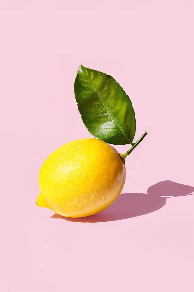 Italian Lemon Poster Art, minimal, editorial, pastel