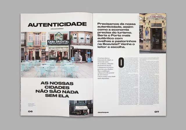 Authenticidade Editorial Layout