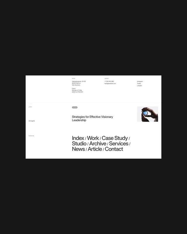 Minimal corporate-clean type specimen, minimal, corporate-clean, dark