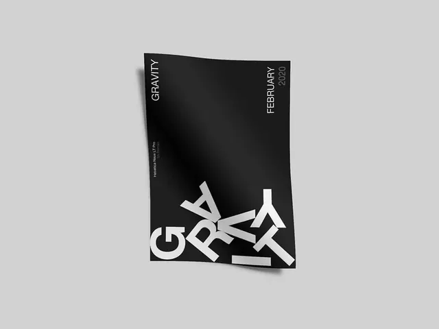 Geometric Typography Poster, brutalist, minimal, monochrome