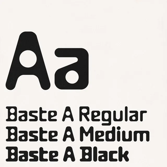 Minimal monochrome type specimen, minimal, monochrome, dark