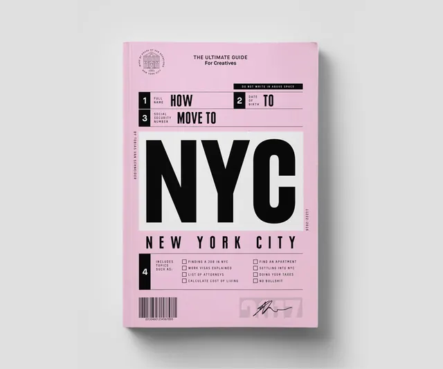 NYC Movie Poster Design, minimal, swiss, high-contrast