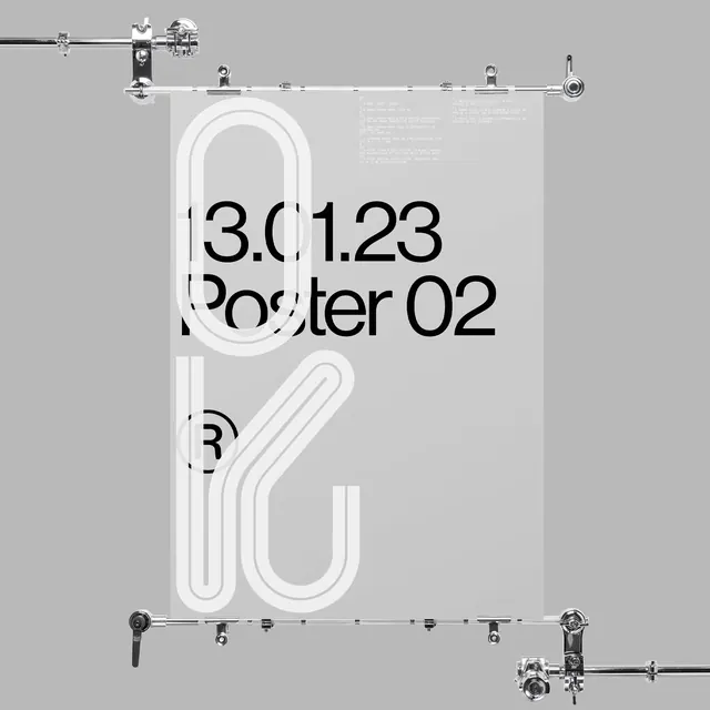 Abstract Line-Art Poster, minimal, swiss, monochrome