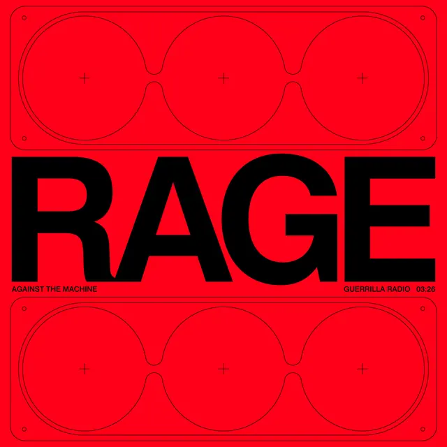 Rage Against the Machine 20th Anniversary Poster, bold, technical, dark