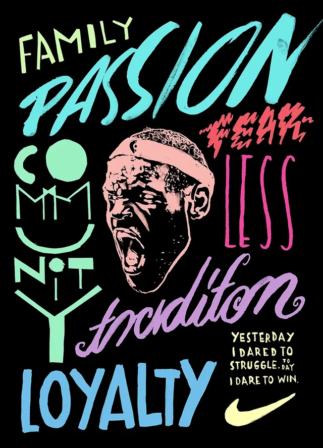 Family Passion motivational poster, playful, bold, dark
