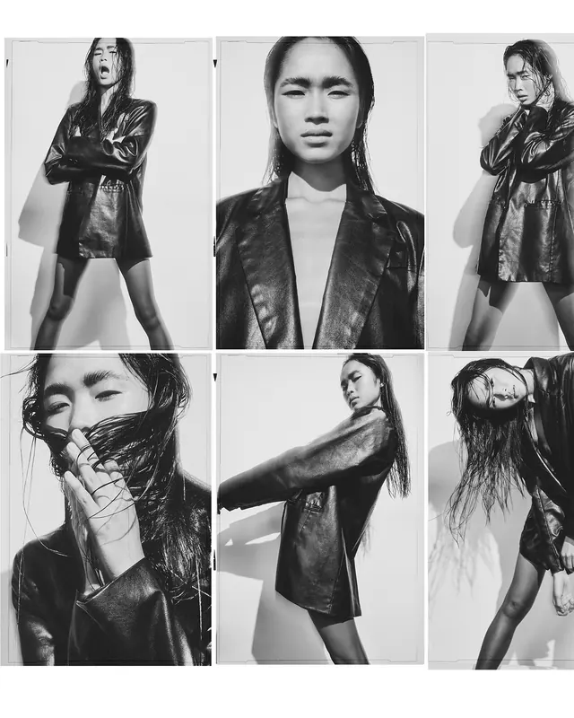 FREESIA beauty editorial grid layout, editorial, photographic, dark