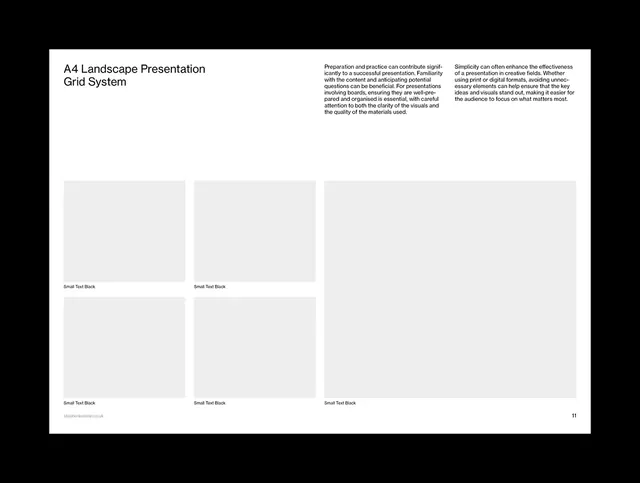 Minimal corporate-clean editorial spread, minimal, corporate-clean, light