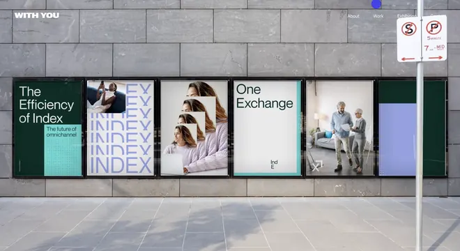 Minimal corporate-clean editorial spread, minimal, corporate-clean, light
