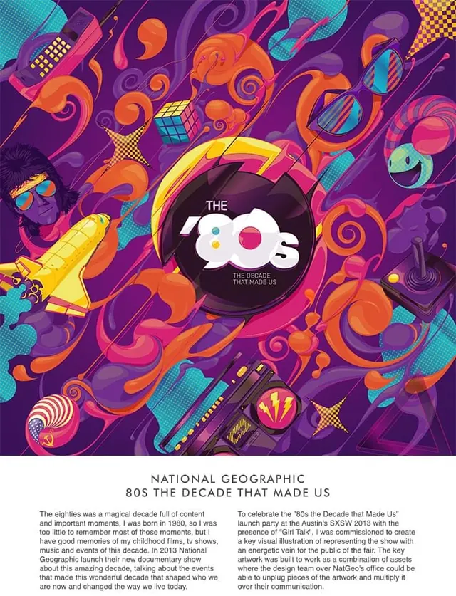 National Geographic The Decade That Made Us, maximalist, organic, vibrant