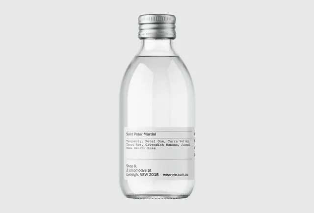 Minimalist Water Bottle Label Design