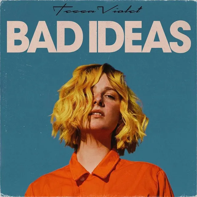 Bad Ideas Album Cover, retro, flat, vibrant