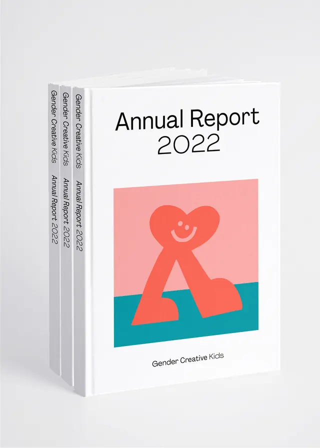 Gender Creative Kids annual report, minimal, flat, light