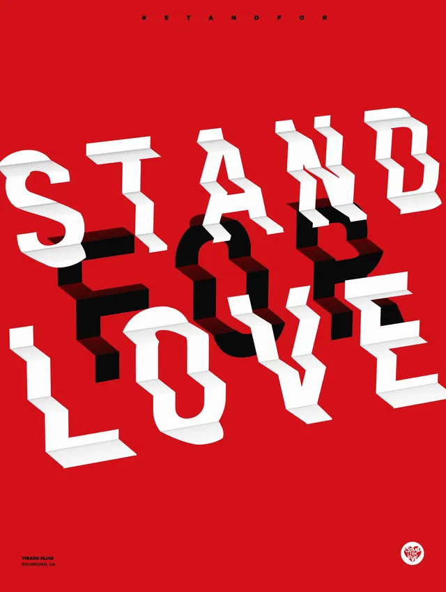 Stand Love Typography Poster