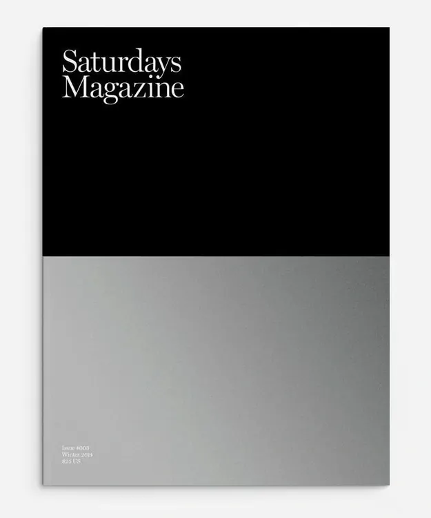 Saturdays Magazine Cover, minimal, swiss, monochrome