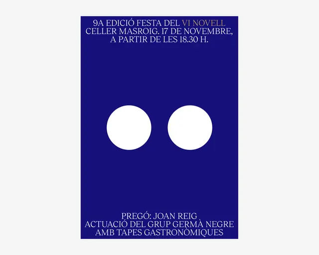 Blue and White Typographic Poster