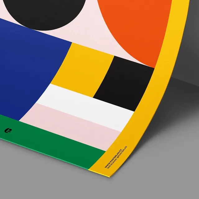 Geometric Abstract Poster, minimal, geometric, vibrant