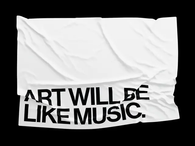Art Will Be Like Music Typography, brutalist, minimal, high-contrast
