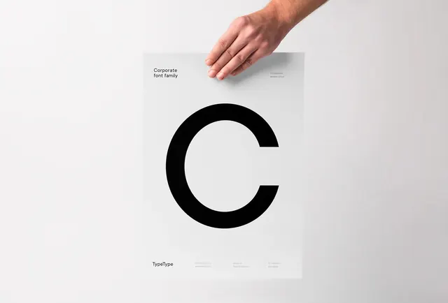 Typography Poster with Large 'C