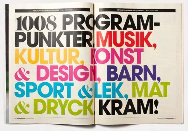 Typography Collage Spread