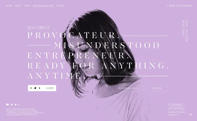 Purple Editorial Typography Layout