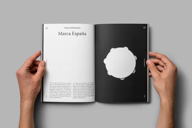 Editorial Layout with Abstract Graphic