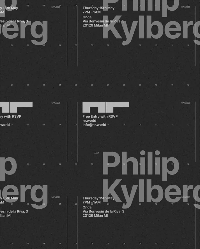 Event poster carousel with typographic hierarchy (slide 2)