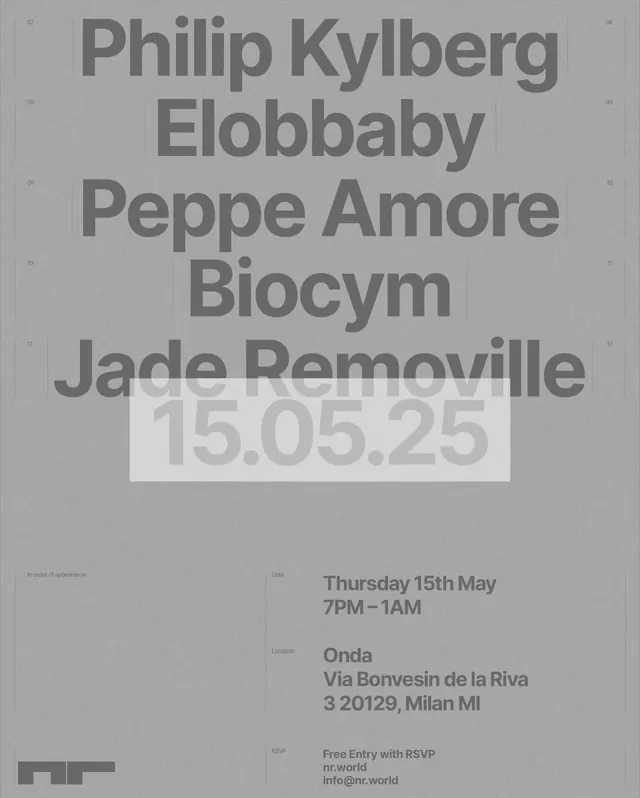 Event poster carousel with typographic hierarchy (slide 4)