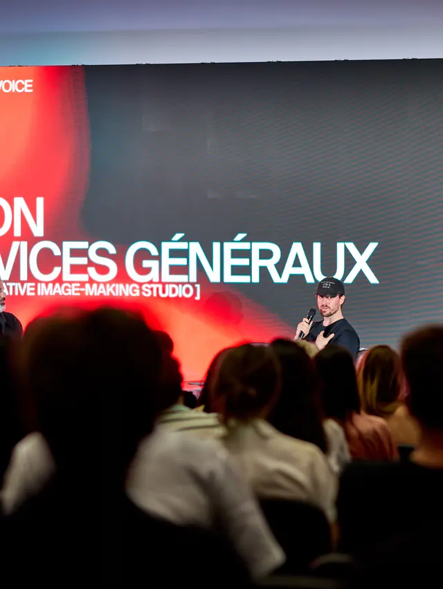 CRAFTED event visual identity and motion system (slide 5), editorial, dark-mode, dark