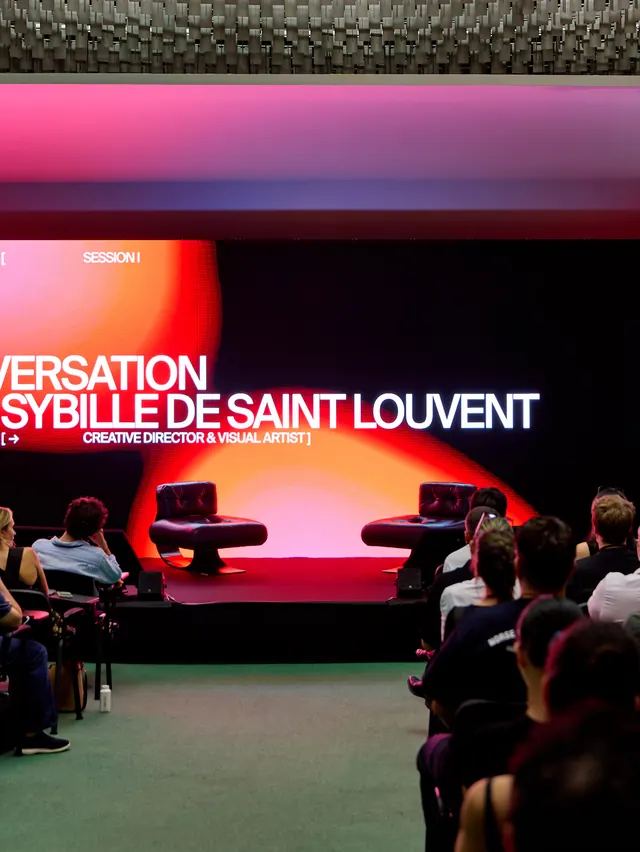 CRAFTED event visual identity and motion system (slide 8), editorial, dark-mode, dark