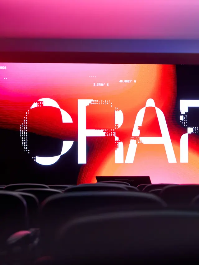 CRAFTED event visual identity and motion system (slide 10), editorial, dark-mode, dark