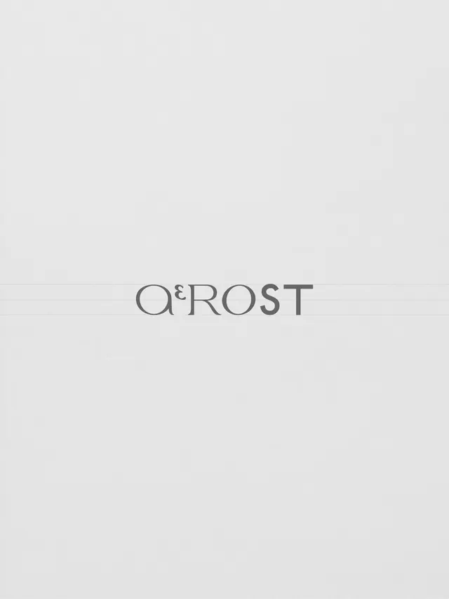 ΑEROST fragrance branding and packaging (slide 3), minimal, editorial, cool