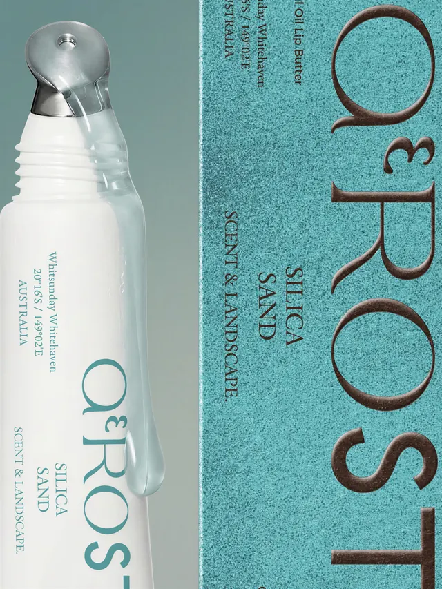 ΑEROST fragrance branding and packaging, minimal, editorial, cool
