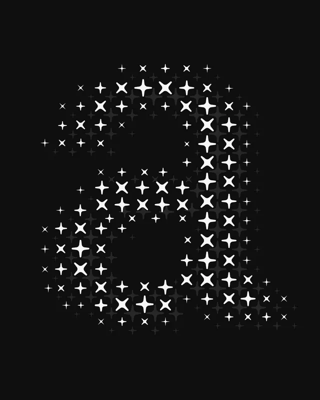 Minimalist cross pattern typographic composition, minimal, typographic, monochrome