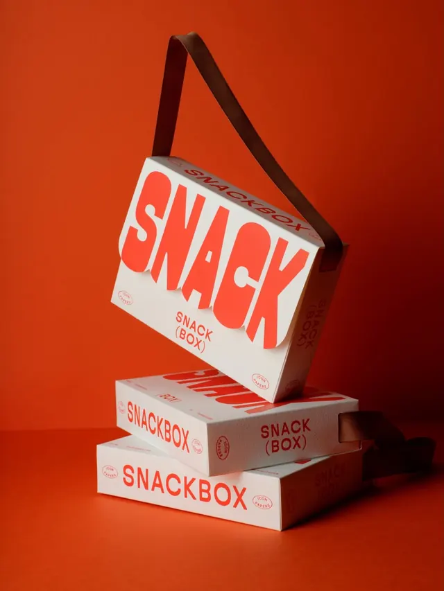 Snackbox paper packaging identity (slide 3)