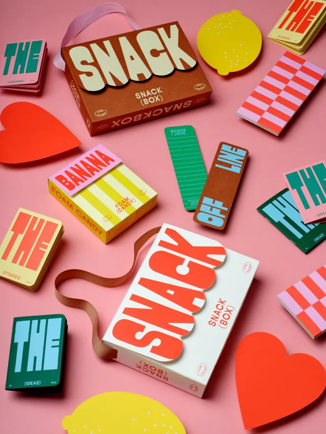 Snackbox paper packaging identity (slide 10)