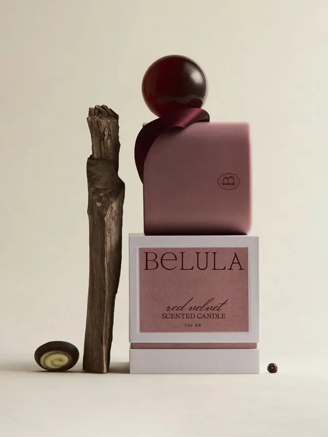 BeLULA product styling carousel with utensils and natural elements (slide 2)