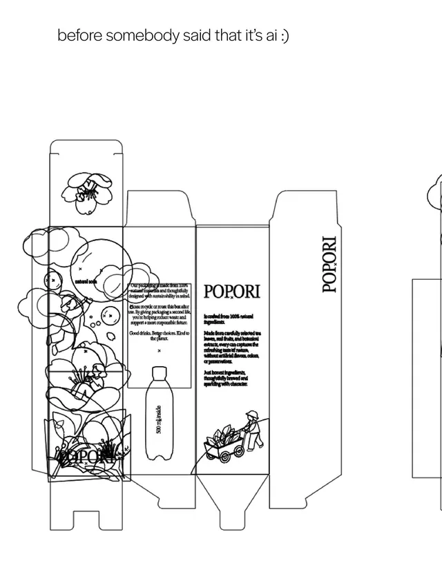 Popori natural soda packaging system (slide 14)