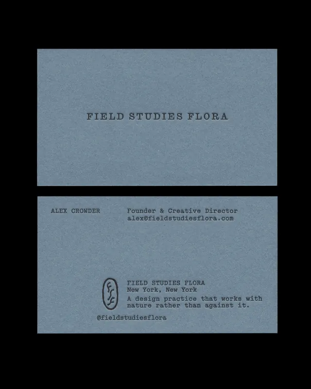 Field Studies Flora printed matter identity (slide 3)