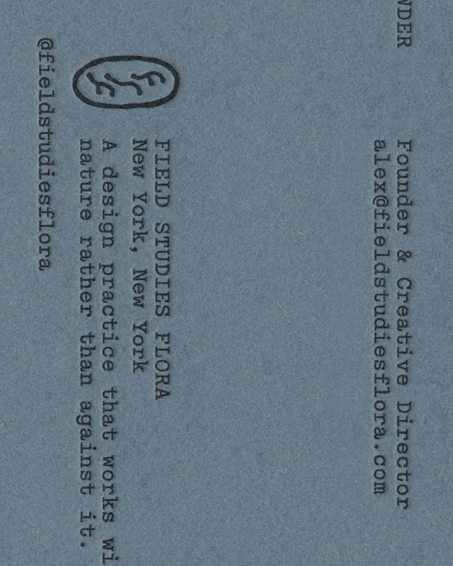 Field Studies Flora printed matter identity (slide 7)