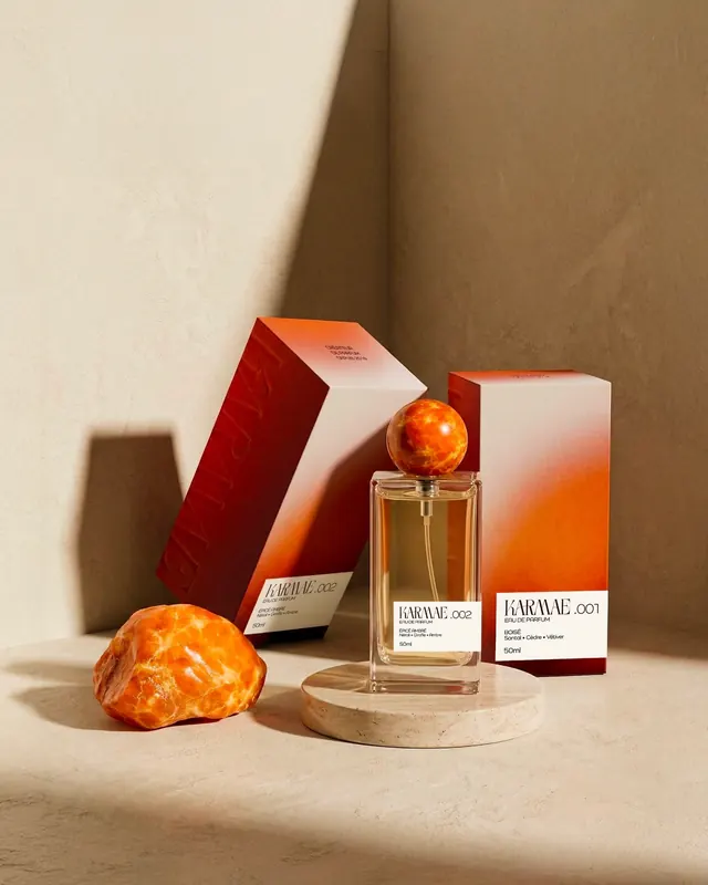 Karmae perfume brand identity carousel (slide 3)
