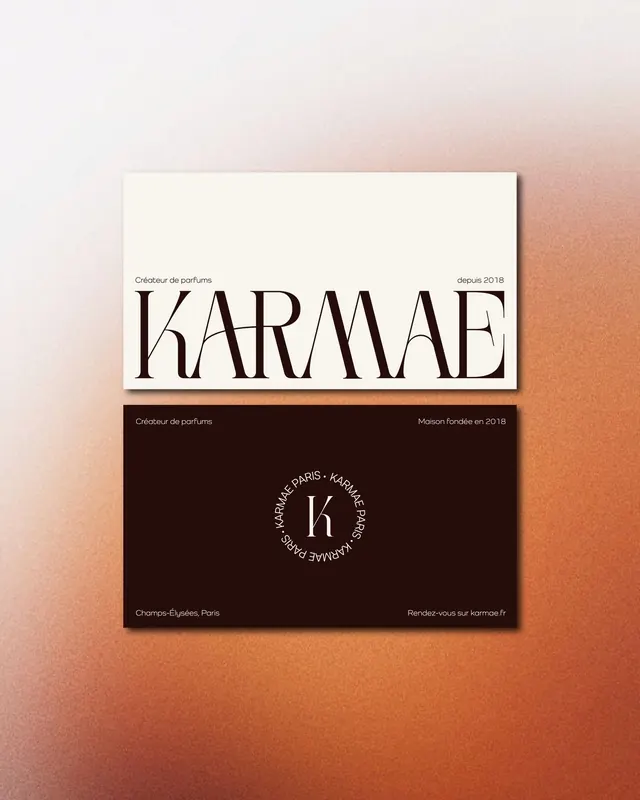 Karmae perfume brand identity carousel (slide 6)